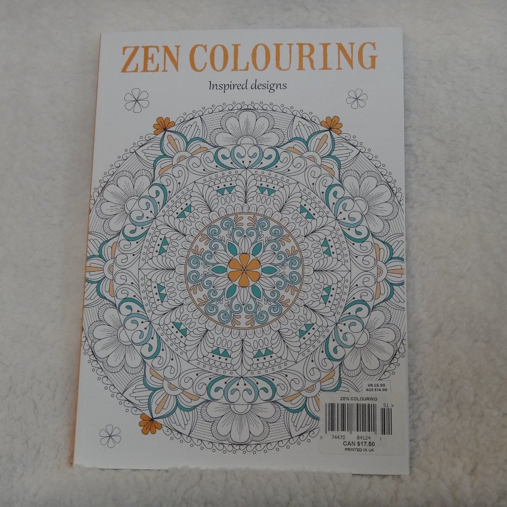 ZEN COLORING BOOK INSPIRED DESIGNS APPROX 60 PAGES